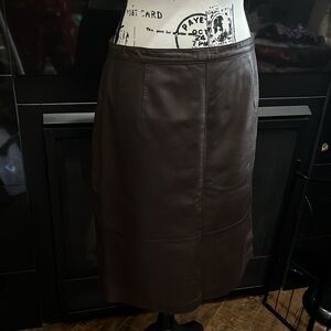 Talbots leather skirt